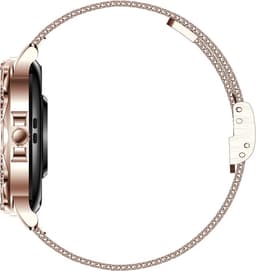 Belesy® Cheer - Smartwatch Dames – Stappenteller – Calorieën –Hartslag – Sporten –Je eigen foto als wijzerplaat - Full Touch – Goud - Milanees — thumbnail 4