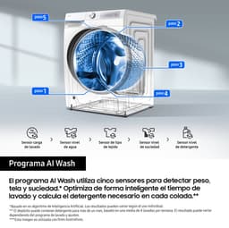 Samsung WW90DG6U85HH wasmachine Voorlader 9 kg 1400 RPM Wit — thumbnail 7