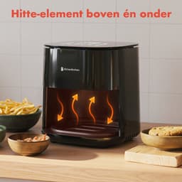 KitchenBrothers Airfryer XL - 5L - 2000W - PFAS-Vrij - Heteluchtfriteuse - Dual Heating - 80ºC tot 200ºC - 8 Kookprogramma's - Zwart — thumbnail 6