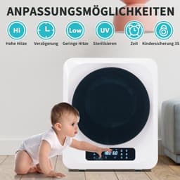 Afzuigdroger, RVS droger, 2,5 kg, feitelijk tot 4 kg, 850 W, meervoudige filtratie, 6 programma's, 6 functies. Oververhittingsbeveiliging, wandmontage [Energieklasse C] — thumbnail 11