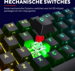 Trust GXT 867 Acira - Mechanisch Gaming toetsenbord - Mini - 60% - RGB Verlichting - PC/PS5 - Red Switches - Zwart — thumbnail 13