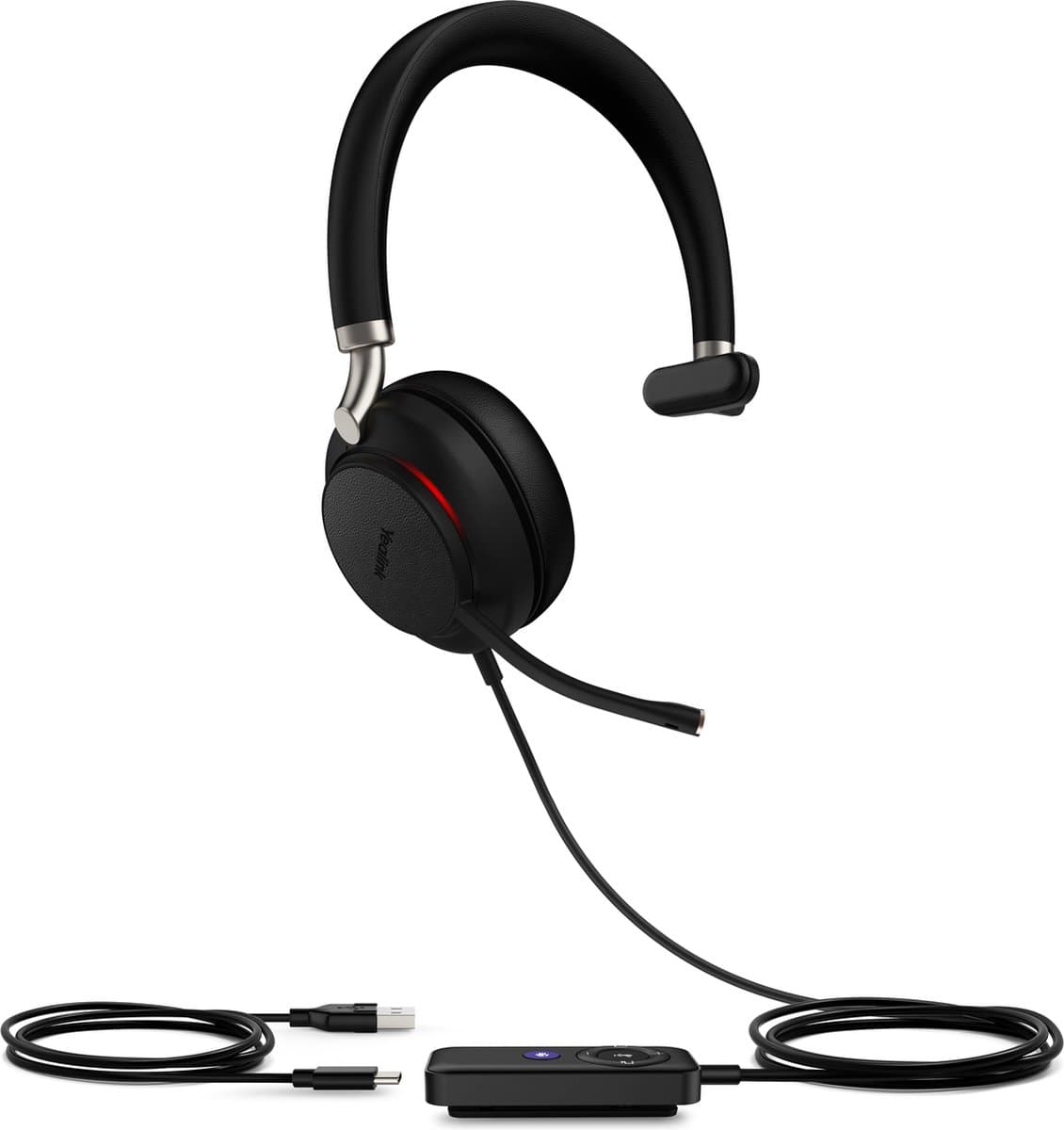 Yealink UH38 Mono UC Headset Bedraad en draadloos Hoofdband Kantoor/callcenter Bluetooth Zwart — afbeelding 1