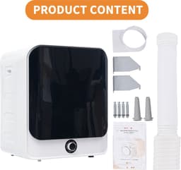 Sweiko Geventileerde Droger - Roestvrij staal - Capaciteit 3 kg - 830 W - 5 programma-instellingen - Wandmontage mogelijk [Energie-efficiëntieklasse G] — thumbnail 11