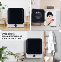 Sweiko Geventileerde Droger - Roestvrij staal - Capaciteit 3 kg - 830 W - 5 programma-instellingen - Wandmontage mogelijk [Energie-efficiëntieklasse G] — thumbnail 8
