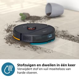 Philips HomeRun 2000 Series XU2100/10 - Robotstofzuiger met dweilfunctie - Automatisch Leegstation - Marineblauw — thumbnail 11