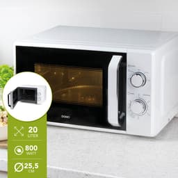 DOMO DO3120 Microgolfoven solo - 20 L - 800 W - wit — thumbnail 3