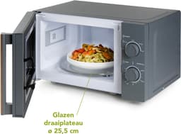 DOMO DO2920 Solo Microgolfoven “Wood You” - Magnetron - 20 L - 700 watt - Grijs - Houtlook Handvat — thumbnail 8