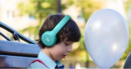 Muse M-215BTB - Draadloze bluetooth stereo hoofdtelefoon voor kinderen, blauw — thumbnail 3