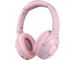 WiseQ Onbreekbare Draadloze Kinderkoptelefoon – Koptelefoon Meisje Bluetooth – Koptelefoon Kinderen Draadloos – Over Ear – 45 Uur Batterij – Met Microfoon – Volumebegrenzer – Roze