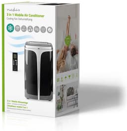 Nedis Mobiele Airconditioner - 12000 BTU - 100 m³ - 3 Snelheden - Afstandsbediening - Uitschakeltimer - Grijs / Zwart — thumbnail 8
