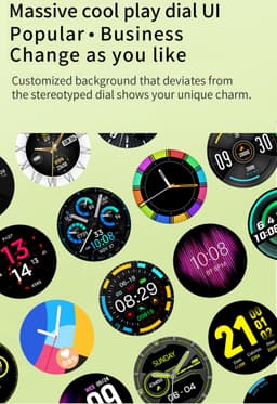 GALESTO Smartwatch Luxe - Gratis Stalen Band - Smartwatch Dames - Heren Smartwatch - Activity Tracker - Fitness Tracker - Met Touchscreen - Siliconen band - Horloge - Stappenteller - Bloeddrukmeter - Verbrande calorieën - Waterbestendig - Zilver — thumbnail 6