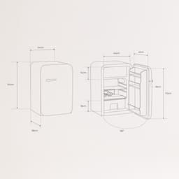CREATE - Koelkast in retrostijl - Zwart - Handvat Marmer - FRIDGE RETRO 107L — thumbnail 4