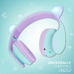 PowerLocus P2 draadloze Over-Ear Koptelefoon Inklapbaar koptelefoon voor kinderen - veilig volume van 85 dB - Bluetooth Hoofdtelefoon - Met microfoon — thumbnail 6