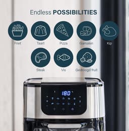 Princess Airfryer Oven DeLuxe 182075 - Heteluchtfriteuse - Extra groot 11 liter - PFAS vrij - 10 automatische programma's - RVS/Zwart — thumbnail 12