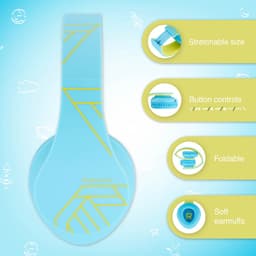 PowerLocus P2 draadloze Over-Ear Koptelefoon Inklapbaar koptelefoon voor kinderen - veilig volume van 85 dB- Bluetooth Hoofdtelefoon - Met microfoon — thumbnail 12