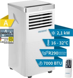 Monzana Mobiele Airco MZKA780 4in1 Afstandsbediening Afvoerslang Slaapmodus — thumbnail 17