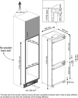 Beko BCNA275E4FN koel-vriescombinatie Ingebouwd 254 l E Wit — thumbnail 3