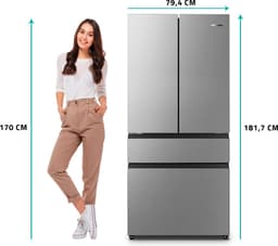 Hisense RF540N4SBI2 - Amerikaanse koelkast - RVS - French door - Inhoud 302 liter - SuperCool - MetalCooling — thumbnail 4