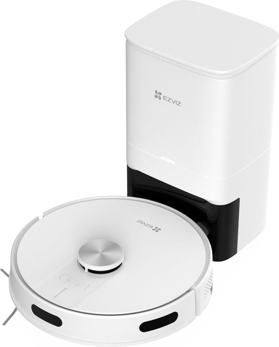 Ezviz RE4 Plus Slimme Robotstofzuiger - LiDAR Navigatie - Dweilen (300 ml) - Obstacle Vermijding - No-Go Zones - Tapijt Detectie - E10 Filter - Automatische Stofbak Legen - Compatibel met Alexa, Google Assistant - Wit — afbeelding 1