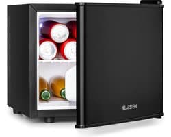 Klarstein Minibar Happy Hour 5-15°C Geruisloos: 23 dB : LED Verlichting - Zwart - 17L - voor Hotelkamer - Compact - Mini Fridge Kleine Koelkast Hotelkoelkast Drankkoeler Compact Koelkast