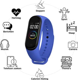 Kiraal Nova - Stappenteller - Activity Tracker - Temperatuurmeter - Bloeddrukmeter - Hartslagmeter - Smartwatch - Horloge - Heren - Dames - Nederlandse Handleiding - Kobalt blauw — thumbnail 3