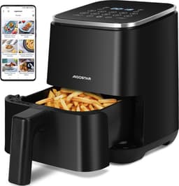 Aigostar Dot - Airfryer - Heteluchtfriteuse - Digital Touchscreen - 2 Liter - Geschikt voor 1-2 personen - 8 snelkeuze programma's - Compact - 1200W -Zwart — thumbnail 1