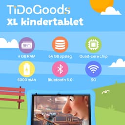 Tidogoods Kindertablet XL – Kindertablet vanaf 3 jaar – 64GB Opslag – 4GB RAM – Android 13.0 – 10.1 inch Scherm – Quad-Core – Inclusief Beschermhoes — thumbnail 8