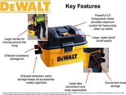 DeWALT DXV15T Toolbox 15L Nat- en Droogstofzuiger 230V — thumbnail 3