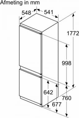 Bosch | KIN86VSE0 | inbouw koelvriescombinatie | 178 cm | Sleepdeur | NoFrost — thumbnail 8