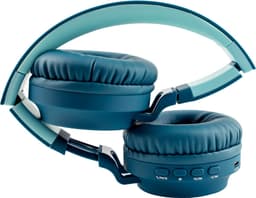 PowerLocus Buddy Draadloze On-Ear Koptelefoon voor Kinderen, LED lampjes, 85db Limiet, met Microfoon, Micro SD poort - Blauw — thumbnail 6