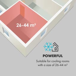 Klarstein mobiele airconditioner met luchtafvoerslang, 3-in-1 airconditioner met ventilator & ontvochtiger, kleine & draagbare airconditioner voor thuis & op kantoor, met nachtmodus & app-bediening, 9000 BTU,6 kW voor 44 m² - Afstandsbediening — thumbnail 24