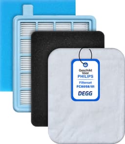 DEGG® - Filterset Geschikt Voor Philips PowerPro Compact en PowerPro Active - Vervangt Philips FC8058/01 - Replacement Kit - Allergie Filter - Stofzuigerfilter - 2x Motorfilter & 2x Uitblaasfilter — thumbnail 1