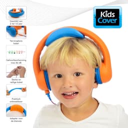KidsCover Safe 'n Sound Kinder koptelefoon Oranje - Hoofdtelefoon met Volumebegrenzing - Bekend van school - Voor peuter & kind — thumbnail 1