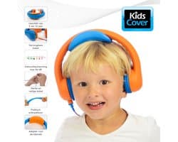 KidsCover Safe 'n Sound Kinder koptelefoon Oranje - Hoofdtelefoon met Volumebegrenzing - Bekend van school - Voor peuter & kind