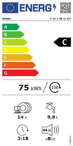 Kaiser Empire S 60 U 88 XL Em Inbouw vaatwasser 60 cm Onderbouw vaatwasser Retro — thumbnail 3
