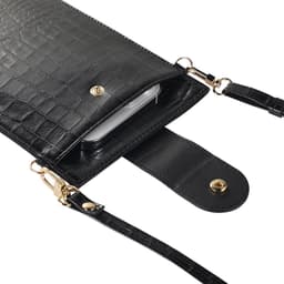 Stravo Kleine Crossbody Mobiele Telefoon Portemonnee voor Vrouwen - Stone 2# - Wit - Lichtgewicht Schoudertas met Creditcardvakken, Meisjes Steen Getextureerde Echte Leren Telefoontas voor iPhone/Samsung/Huawei/Google/etc Telefoon binnen 7 Inch — thumbnail 8