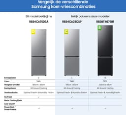 Samsung RB34C675DSA - Koel-vriescombinatie - Zilver - Met Wi-Fi — thumbnail 3