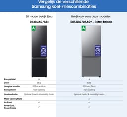 Samsung RB38C607AB1/EF - Koel-vriescombinatie - Zwart - Met Wi-Fi — thumbnail 3