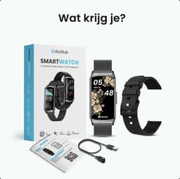 Avalue Luxe AMOLED Smartwatch Dames - Activity Tracker - Bluetooth Call - Stappenteller - Bloeddrukmeter - RVS en Siliconen Band — thumbnail 9