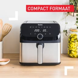 Tefal Easy Fry Mega EY855D heteluchtfriteuse 7,5 liter zwart roestvrijstaal digitale airfryer voor 8 personen — thumbnail 5