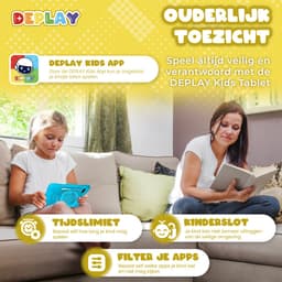 DEPLAY Kids Tablet PRO 4 - Kindertablet vanaf 2 jaar - Tablet Voor Kinderen - Tablet Kind - Met Pen, Beschermhoes en Screenprotector - Android 14 - 6000 mAh Batterij - 10 inch - Blauw — thumbnail 12