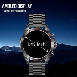 Royal Empire Amoled PRO Smartwatch - Smartwatch Heren - Stappenteller - Bloeddrukmeter - Hartslagmeter - Slaapmonitor - RVS en Leren bandje - Multisport - 46MM - Geschikt voor alle Smartphones - Kleur Zwart — thumbnail 13