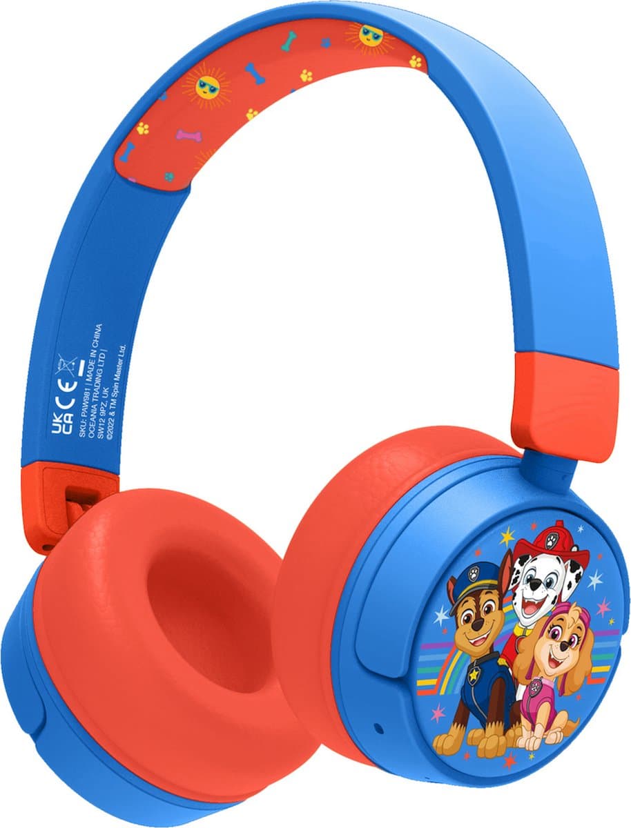 Paw Patrol - draadloze kinderkoptelefoon - volumebegrenzing - lange batterijduur - microfoon - opvouwbaar - bluetooth — afbeelding 1