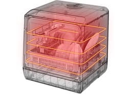 Mini Vaatwasser - Campingvaatwasser - met APP - 900W - 5 L - Geschikt voor keukens, kantoren, caravans — thumbnail 7