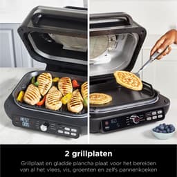 Ninja Foodi AG651EU Pro - Multifunctionele Grill en Airfryer - 7 Kookfuncties - Inclusief Extra Plancha Grillplaat en Braadthermometer — thumbnail 3