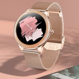 Darenci Smartwatch Flair Pro  - Smartwatch dames -Smartwatch heren -Activity Tracker- Touchscreen -Bluetooth bellen -Met extra bandje -Horloge -Stappenteller -Bloeddrukmeter -Verbrande calorieën -Zuurstofmeter -Spatwaterdicht -Roségoud/Roze — thumbnail 2