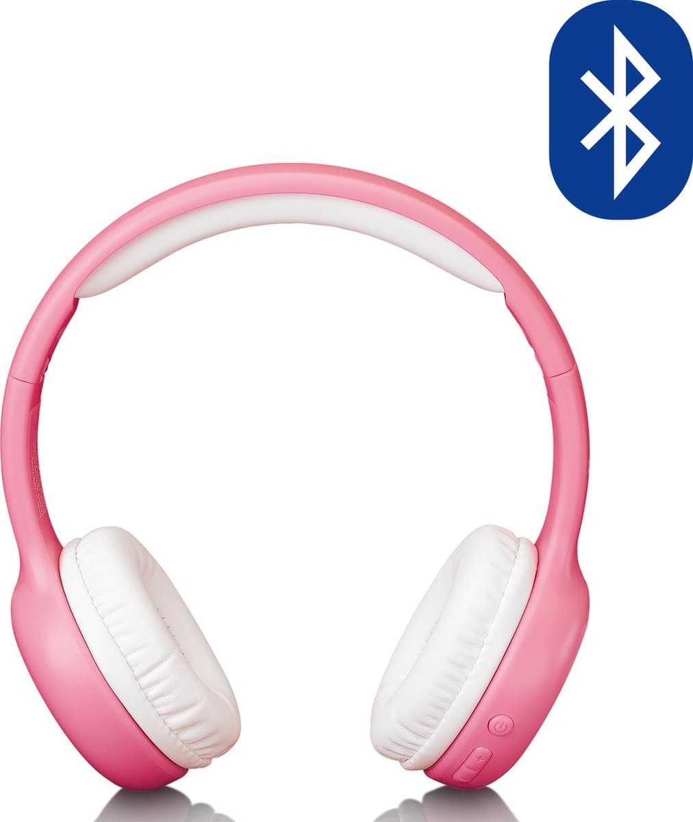 Lenco HPB-110PK - Vouwbare kinder Bluetooth Hoofdtelefoon - Pink — afbeelding 1