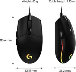 Logitech G203 LIGHTSYNC - Bedrade Gaming Muis - RGB verlichting - Zwart — thumbnail 16