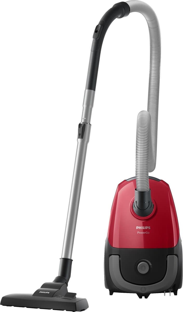 Philips PowerGo 2000 Series FC8243/09 - Stofzuiger met Zak - Zwart / Rood - + 2 Extra Mondstukken — afbeelding 1