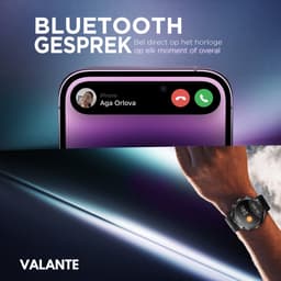 Valante ProXena Smartwatch - Smartwatch Dames en Heren - Groen - 44 mm - Stappenteller - Hartslagmeter - Saturatiemeter - Bellen via Bluetooth — thumbnail 6